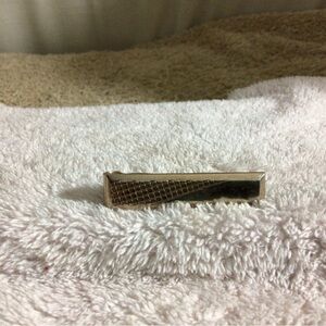 Gold-Tone Rectangular Tie Bar - Classic Men's Accessory